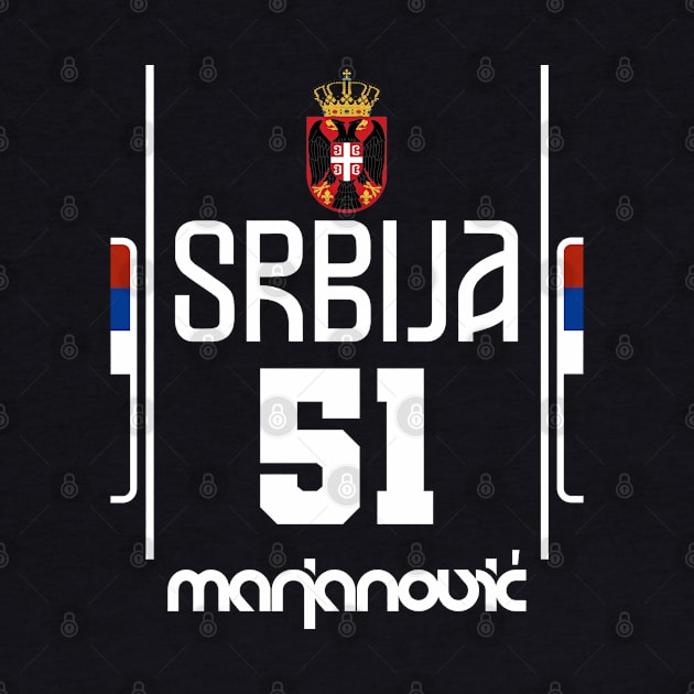 Boban Marjanovic Retro Serbia Euro Basketball Fan Art by darklordpug